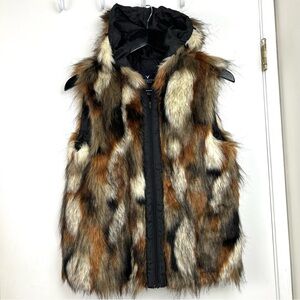 American Eagle Outfitters Hooded Faux Fur Best S Multicolor Celeb Style Trendy